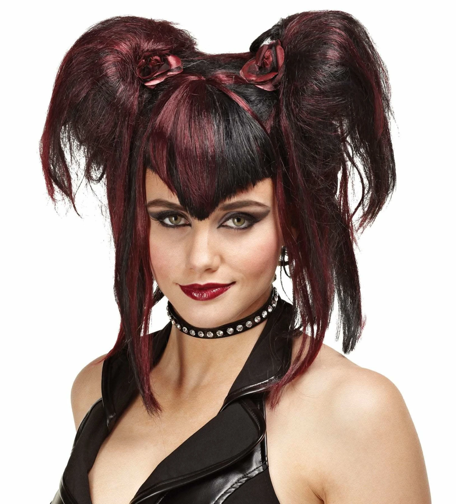 "Bad Fairy - Black And Red" Halloween Wig 1 "Bad Fairy - Black And Red" Halloween Wig