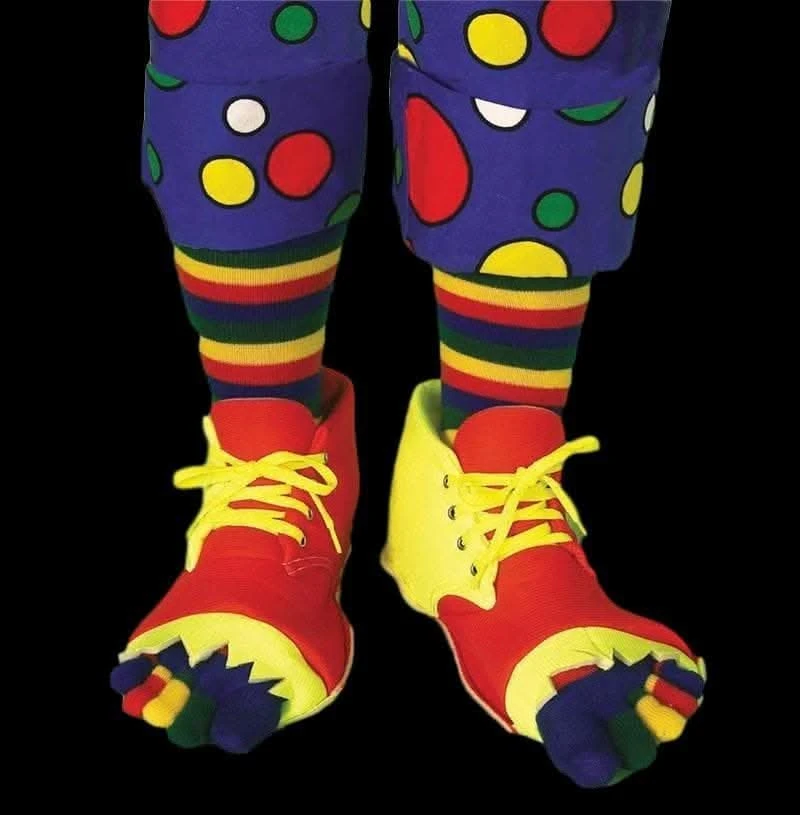 "Clown Shoes And Toe Sock Set" Halloween Costume Accessory