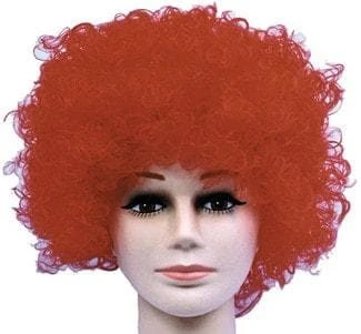 "Curly Clown - Red Afro" Halloween Wig 1 "Curly Clown - Red Afro" Halloween Wig
