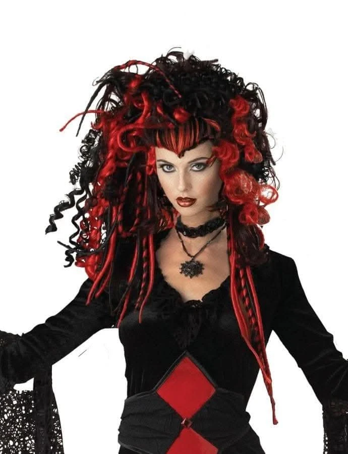 "Nightmare Black Widow" Halloween Wig 1 "Nightmare Black Widow" Halloween Wig